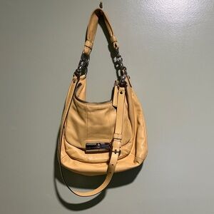 Yellow Leather Coach Hobo Bag